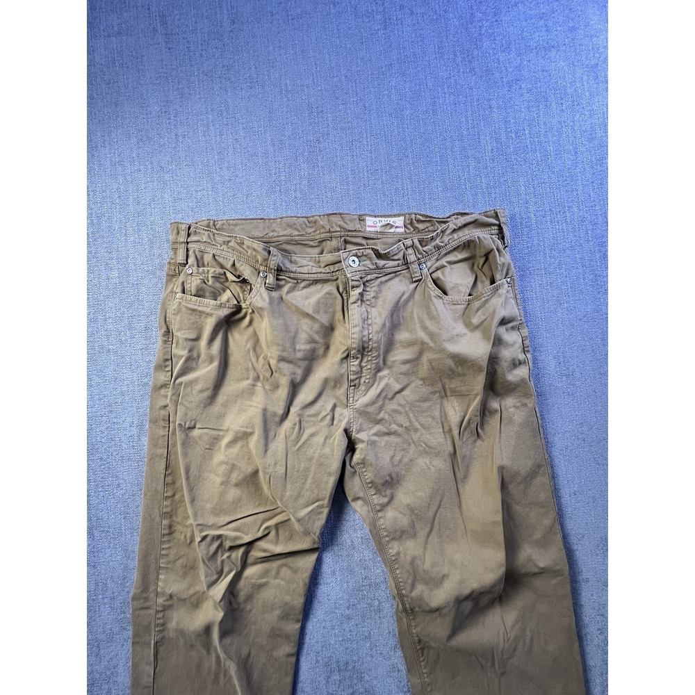 Orvis Pants Men's 40x32 Canvas Chinos Royal Wulff Tan Straight Casual Fishing - Picture 2 of 14